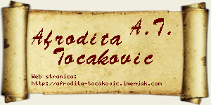 Afrodita Točaković vizit kartica
